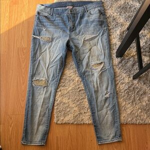 Juicy Couture Blue Distressed Ankle Jeans